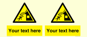 Custom warning roof avalanche